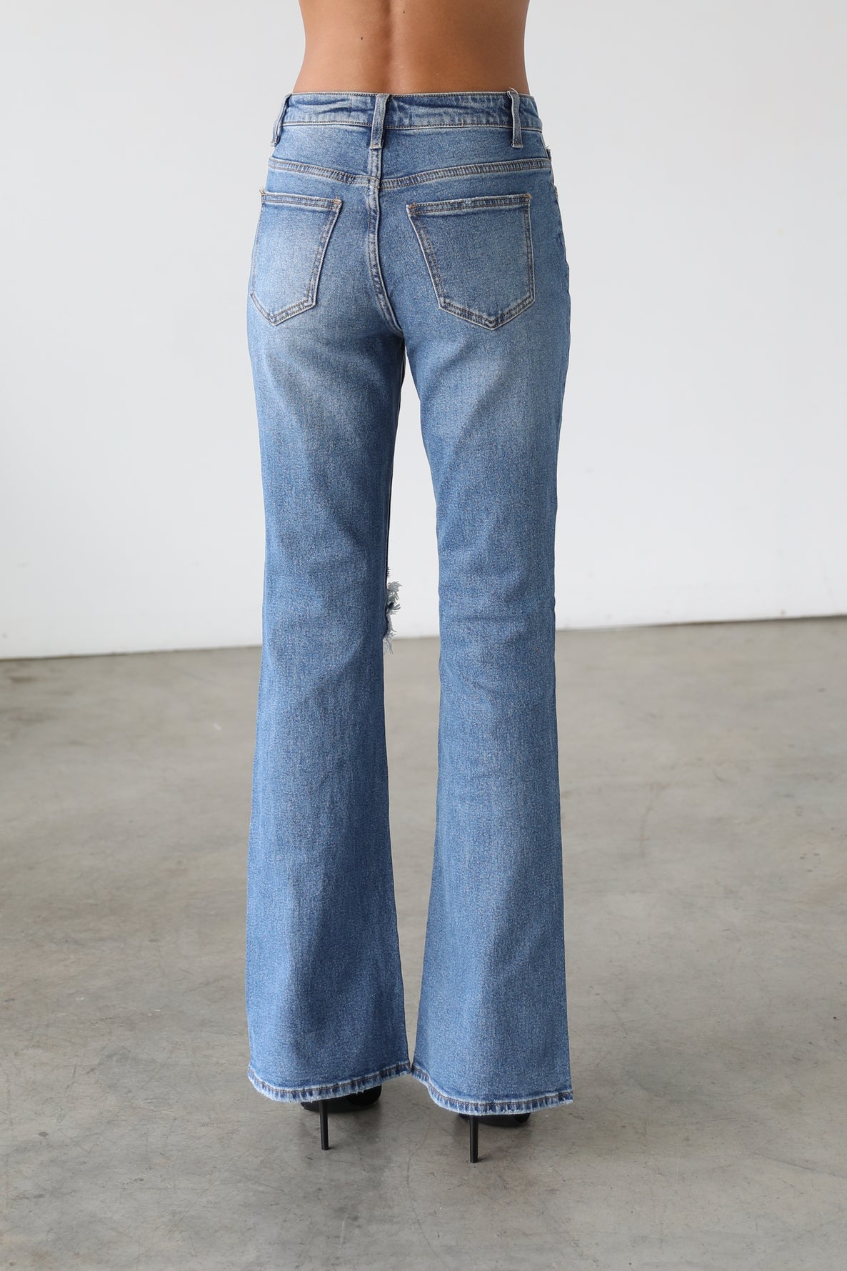 DOGMA DENIM - High Rise Flare Leg Denim Jeans - Medium-7101