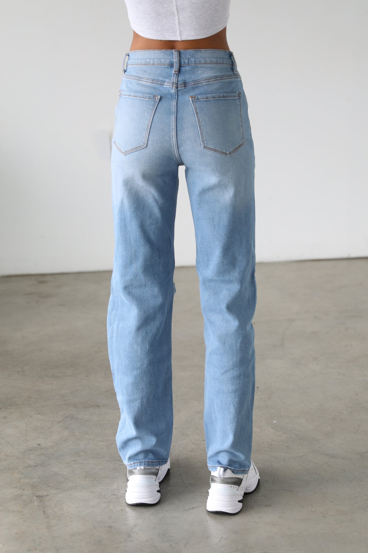 DOGMA DENIM - High Rise Straight Leg Denim Jeans-7105