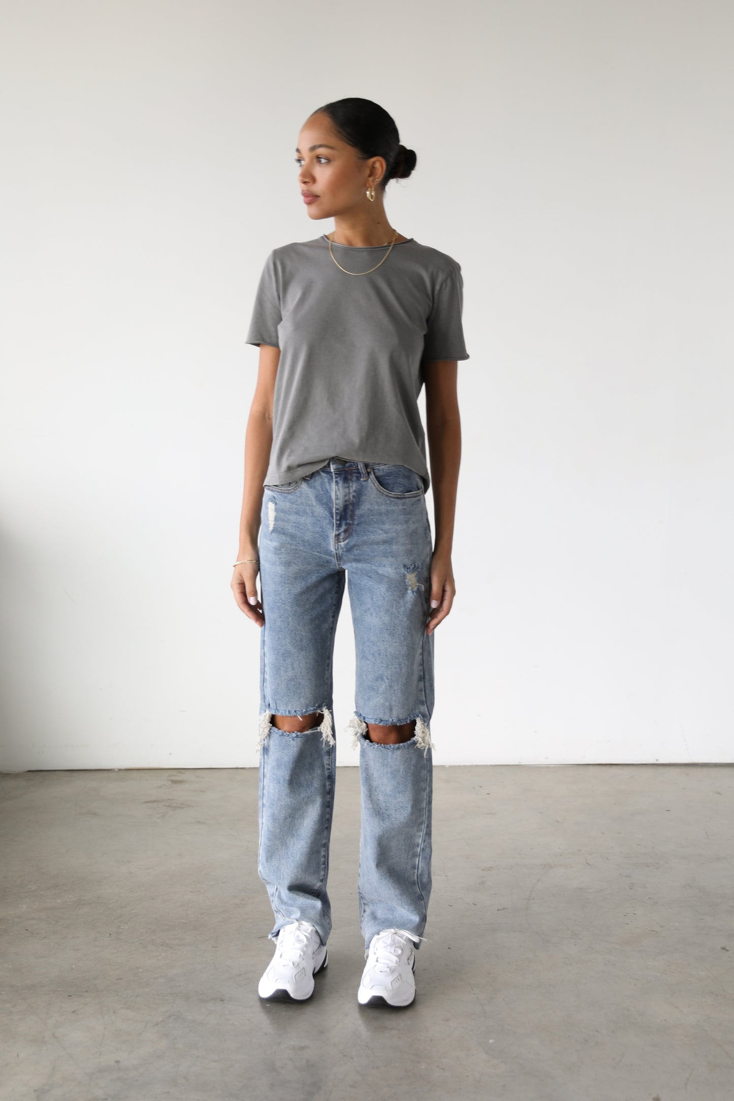 DOGMA DENIM - High Rise Straight Leg Denim Jeans- 7115