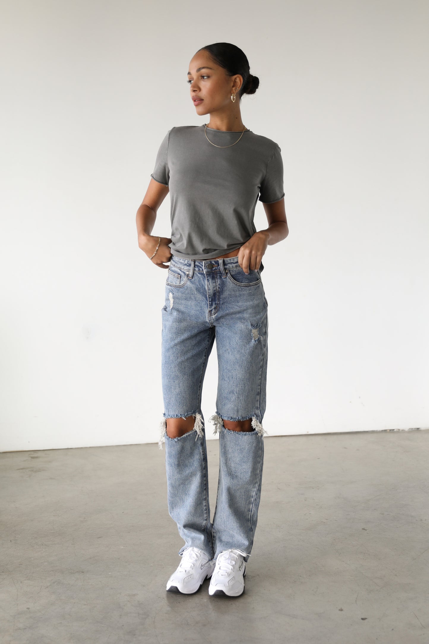 DOGMA DENIM - High Rise Straight Leg Denim Jeans- 7115