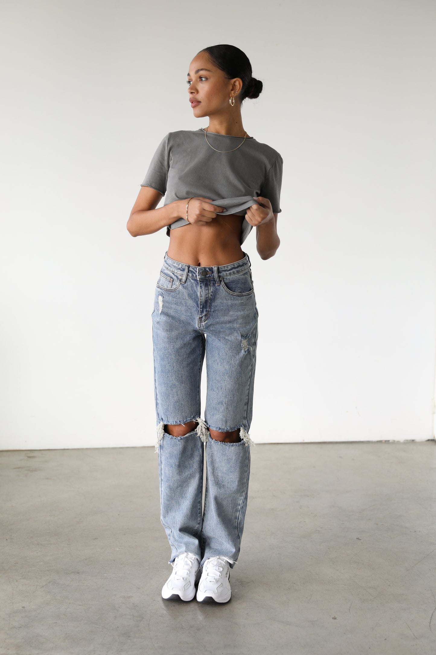 DOGMA DENIM - High Rise Straight Leg Denim Jeans- 7115