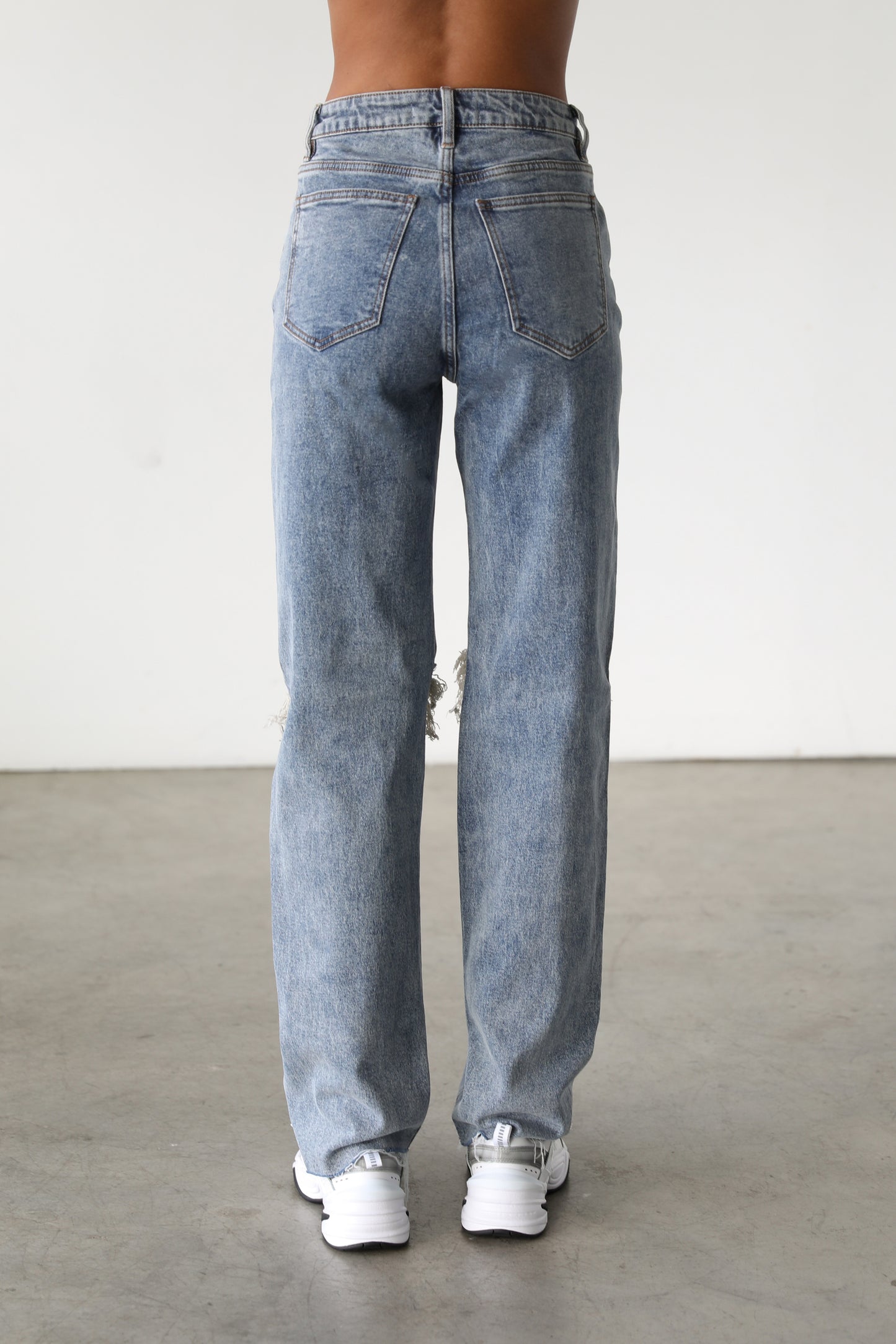 DOGMA DENIM - High Rise Straight Leg Denim Jeans- 7115