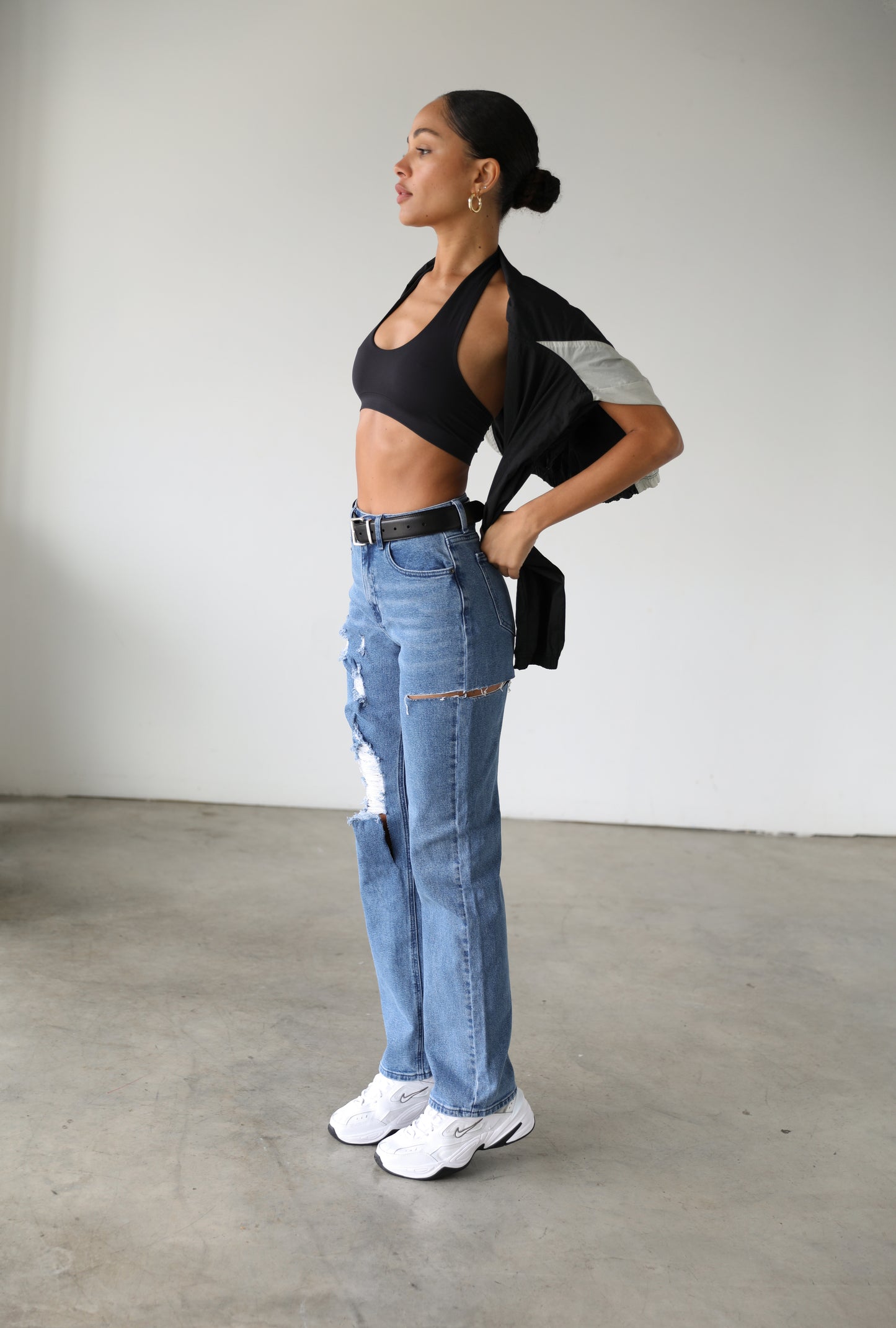 DOGMA DENIM - High Rise Straight Leg Denim Jeans- 7135