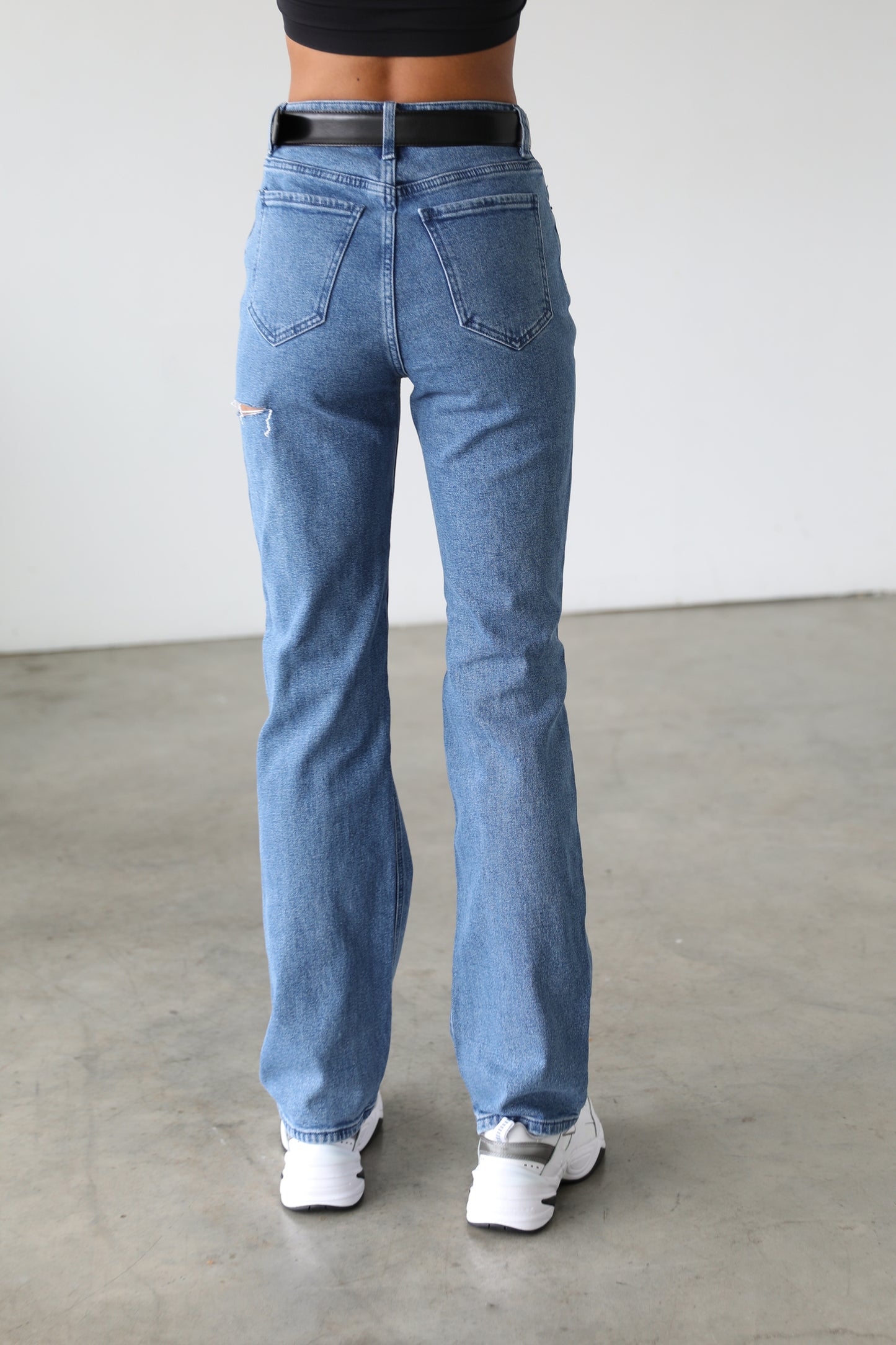 DOGMA DENIM - High Rise Straight Leg Denim Jeans- 7135