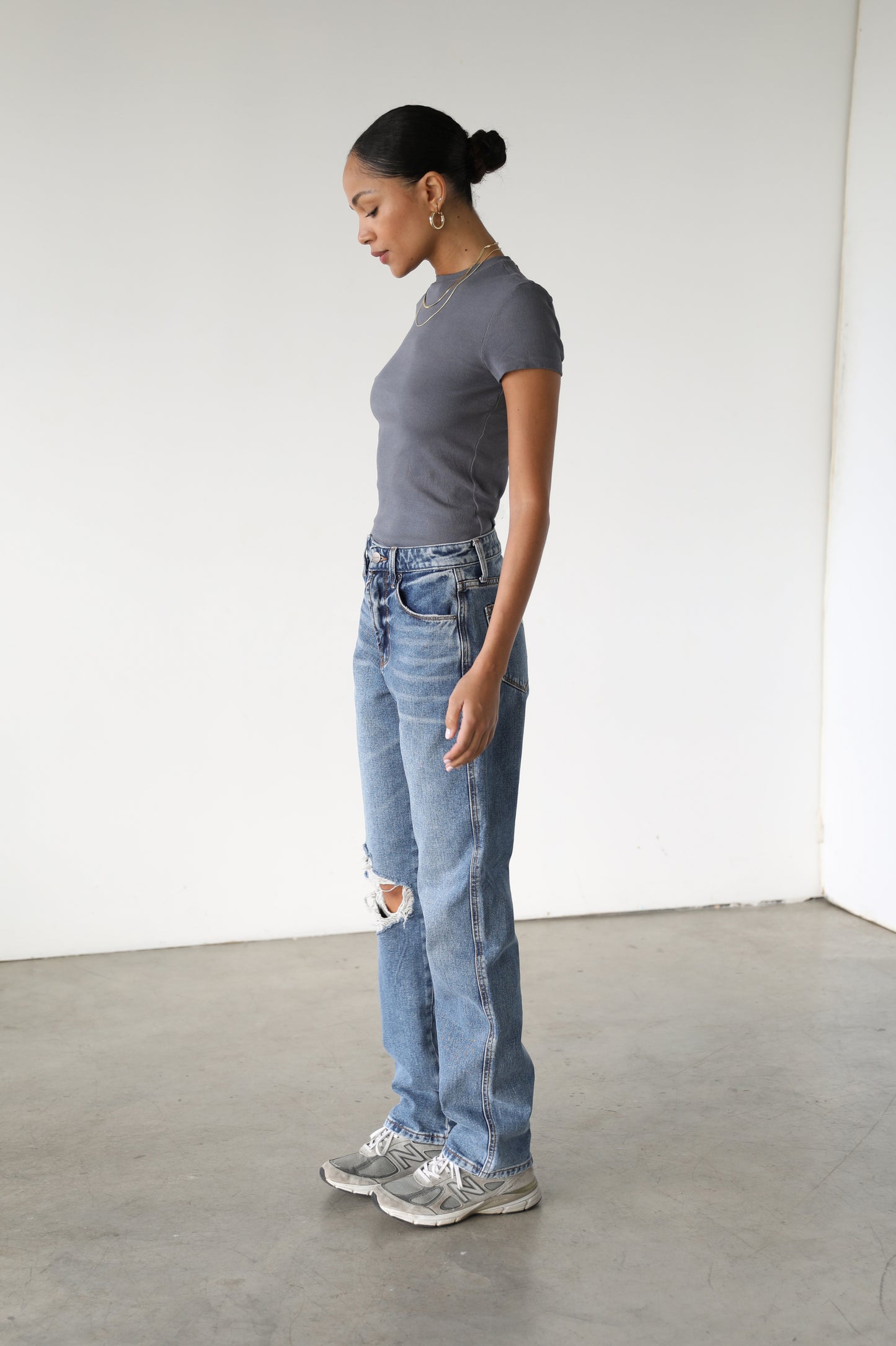 DOGMA DENIM - High Rise Straight Leg Denim Jeans- 7137