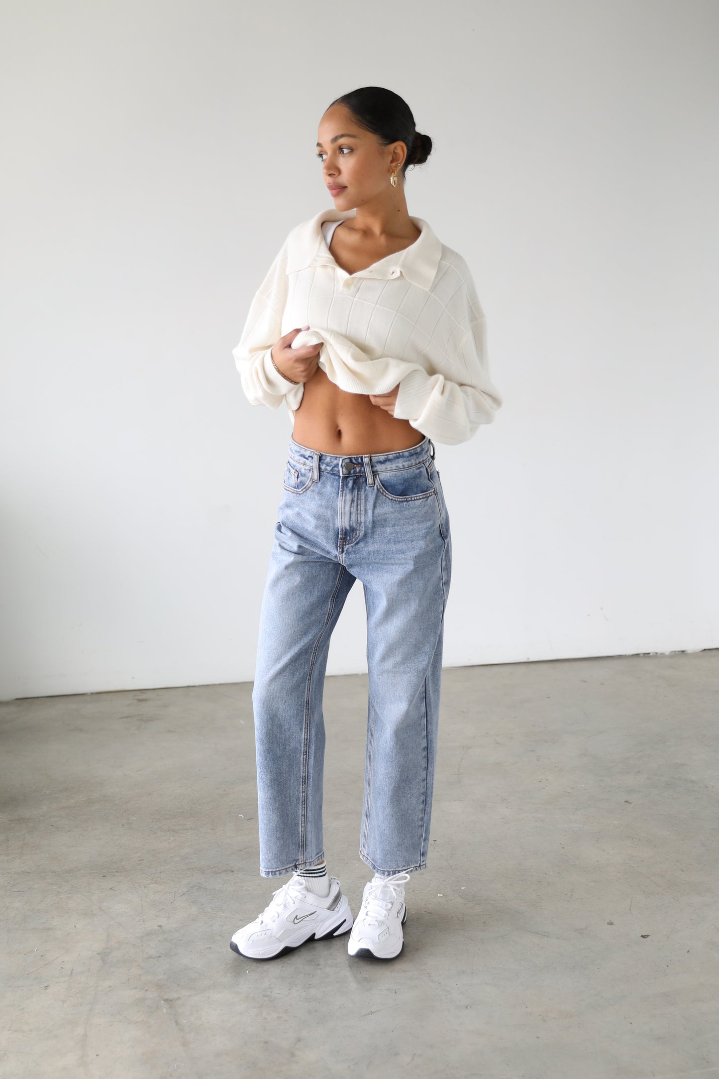 DOGMA DENIM - High Rise Straight Crop Denim Jeans - 7141