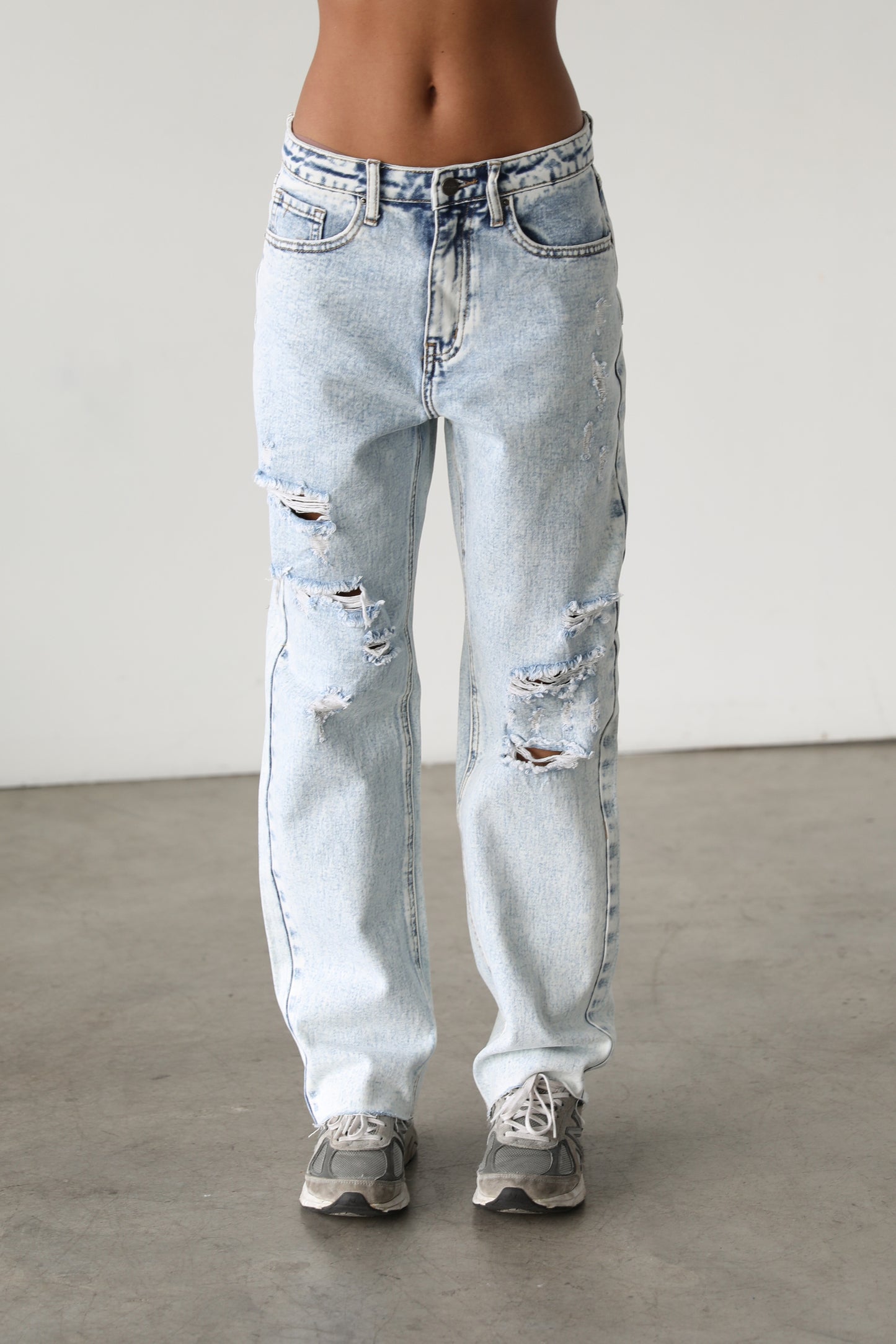DOGMA DENIM - High Rise Straight Leg Denim Jeans- 7153