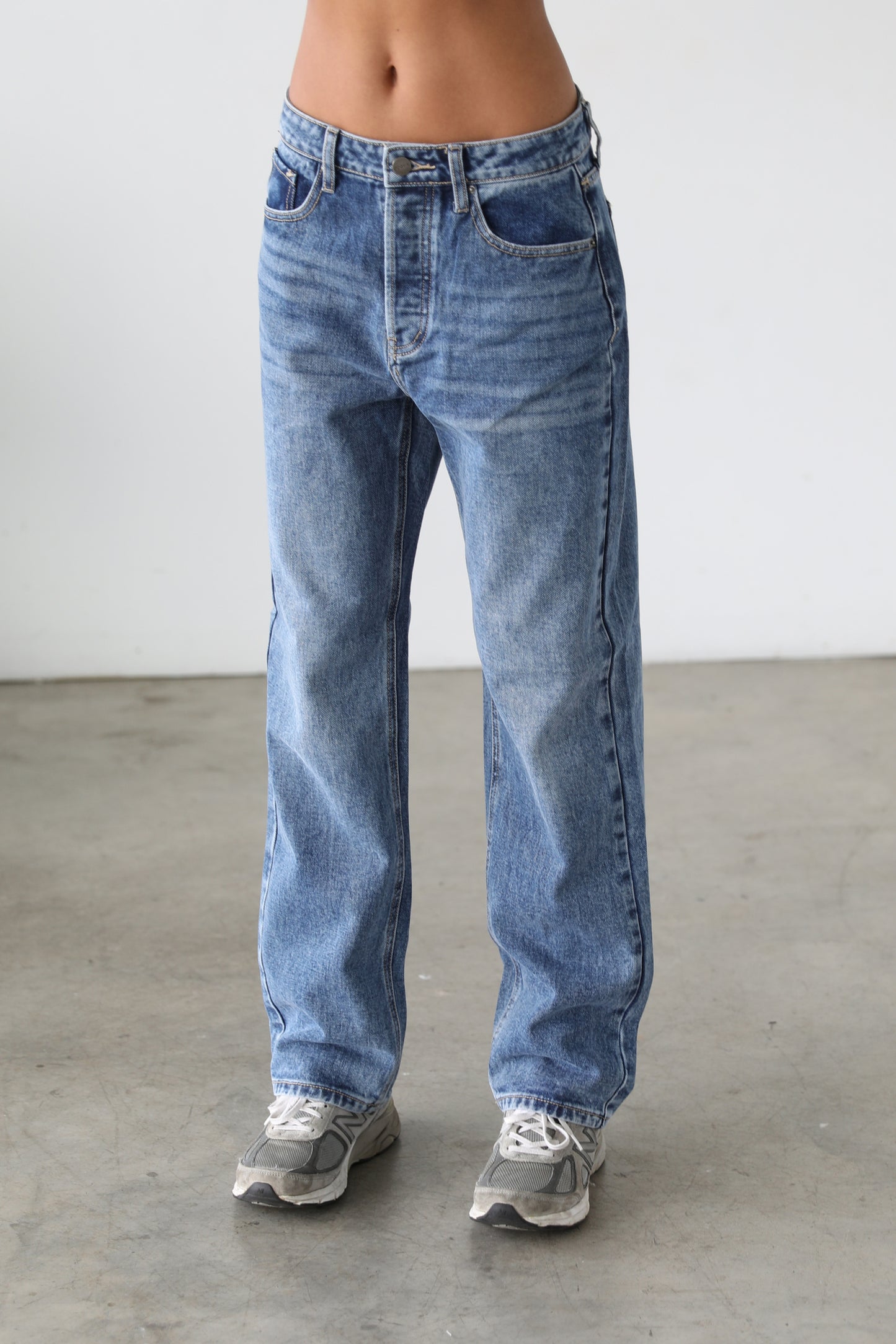 DOGMA DENIM - Classic High Rise Straight Leg Denim Jeans- 7180SD