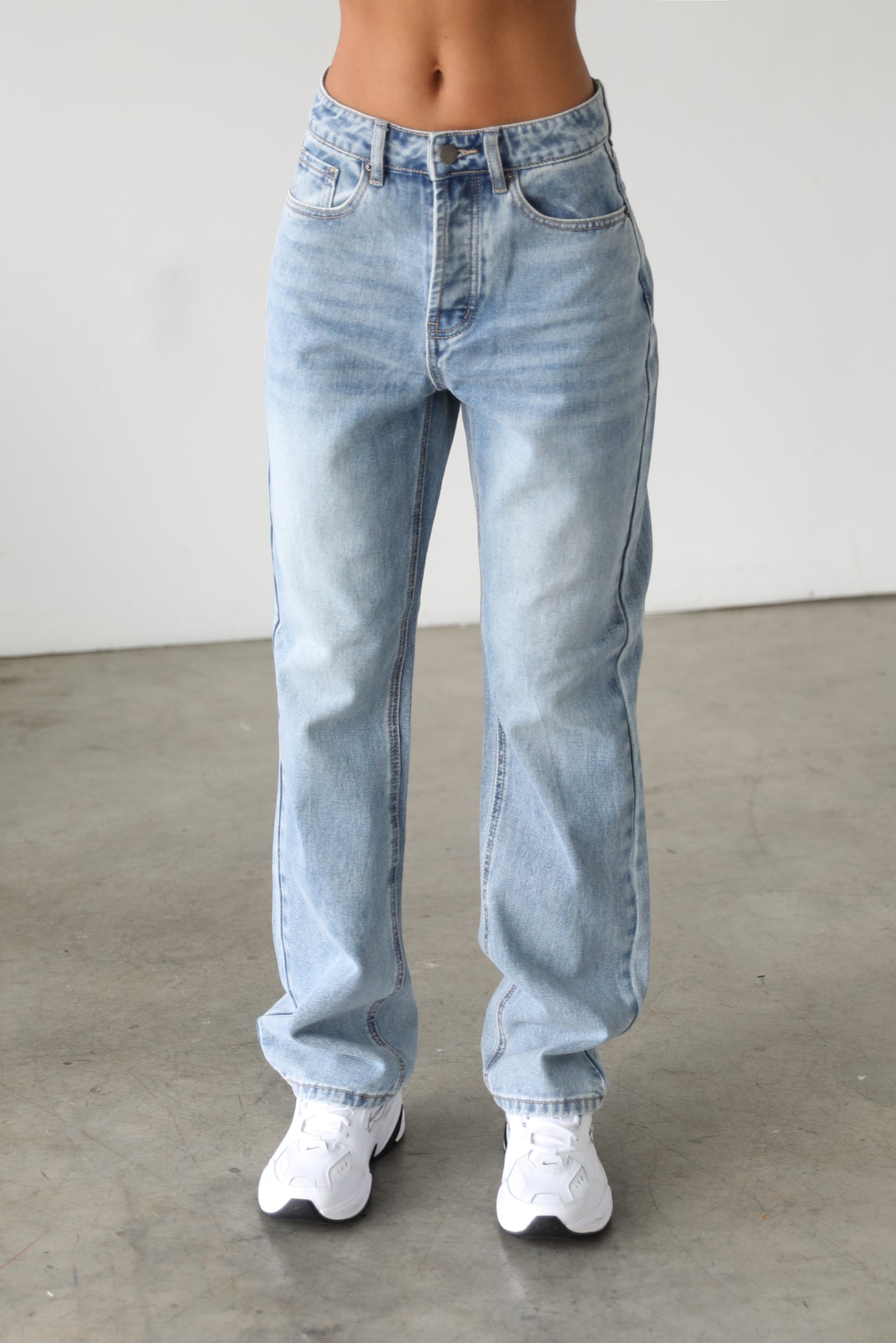 DOGMA DENIM - Classic High Rise Straight Leg Denim Jeans- 7180SL